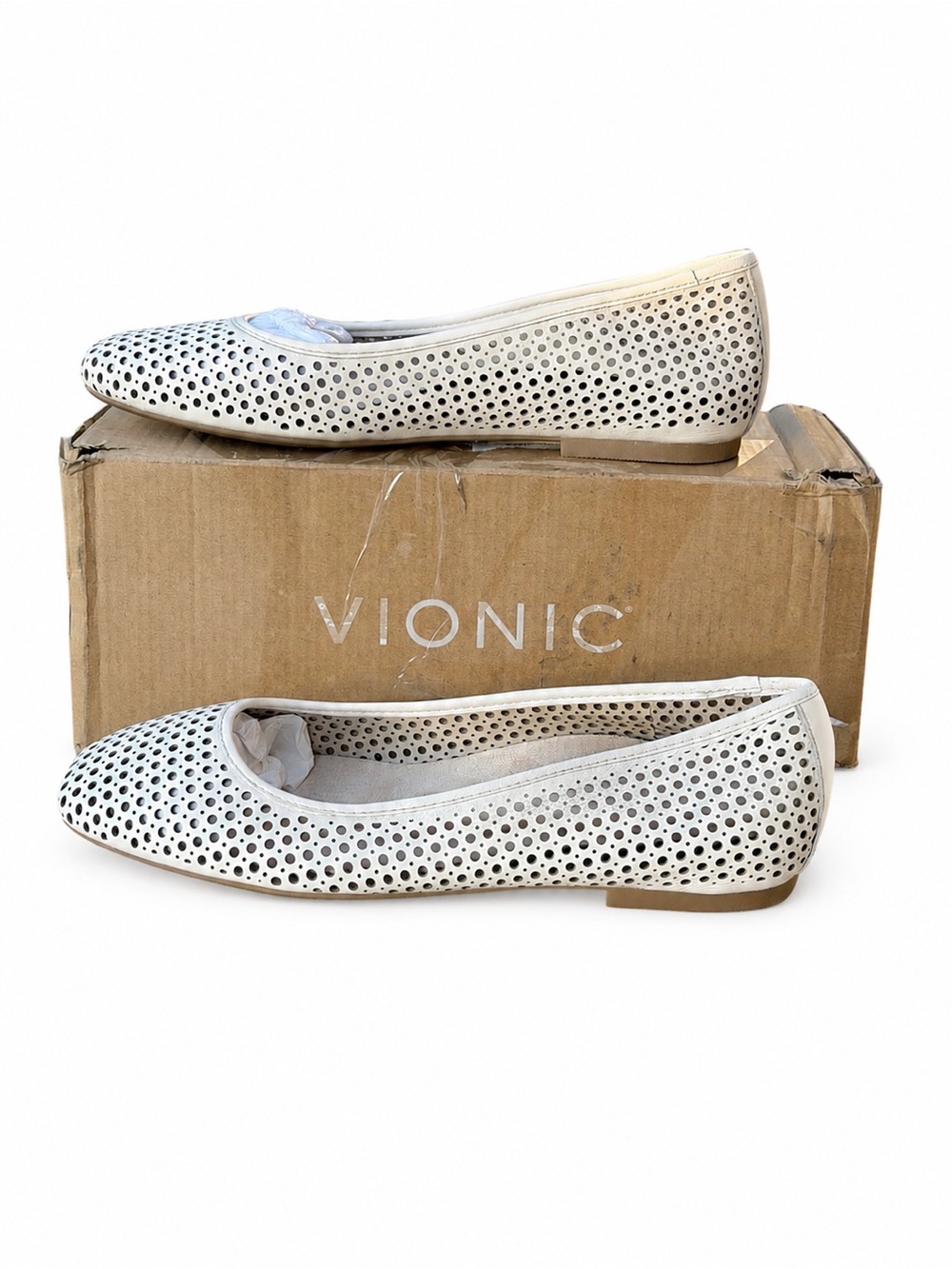 Vionic Orinda Perforated Sea Salt Leather Size 8.5 - Picture 4 of 8